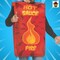 Adults Red Hot Sauce Packet Costume Funny Halloween Food Theme Tunic Outfit